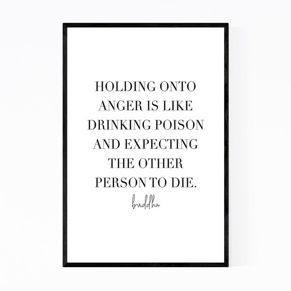 Noir Gallery Buddha Buddhism Quote Typography Framed Art Print