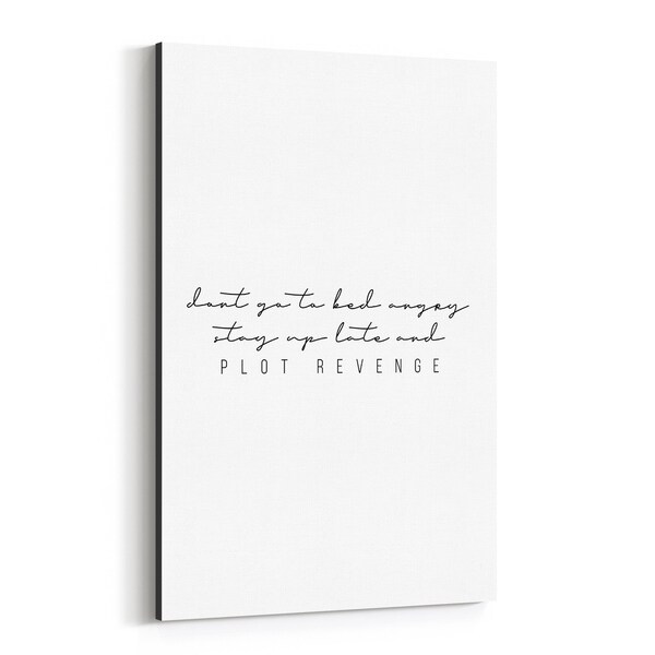 Noir Gallery Humor Minimal Typography Canvas Wall Art Print