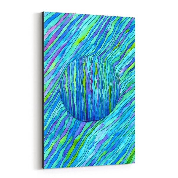 Noir Gallery Abstract Watercolor Line Drawing Canvas Wall Art Print