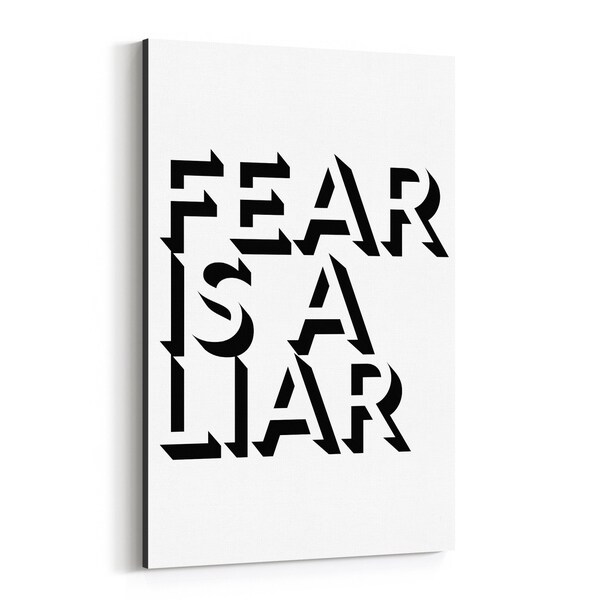 Noir Gallery Motivational Minimal Typography Canvas Wall Art Print