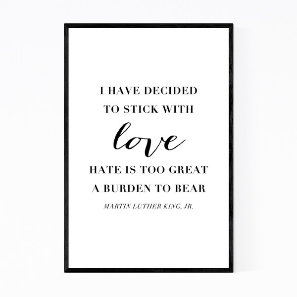 Noir Gallery Martin Luther King Quote Typography Framed Art Print