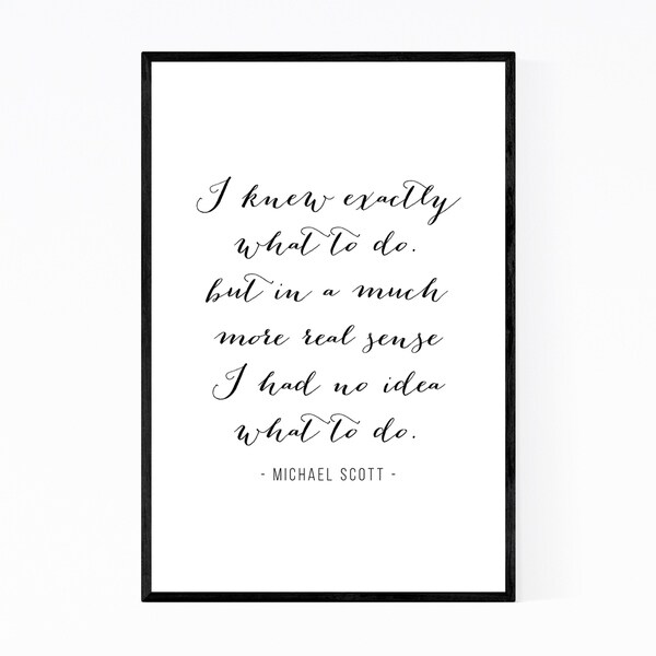 Noir Gallery The Office TV Humor Quote Typography Framed Art Print
