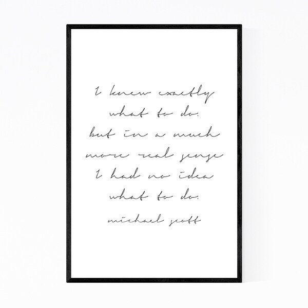 Noir Gallery The Office TV Humor Quote Typography Framed Art Print