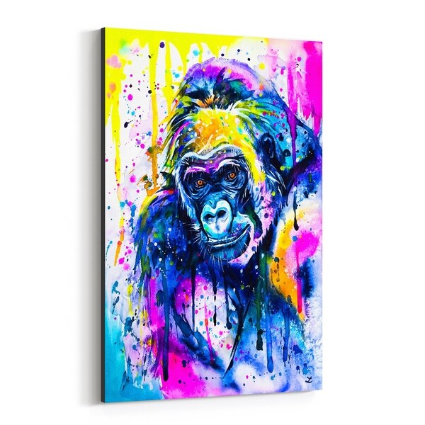 Noir Gallery Animal Gorilla Painting Canvas Wall Art Print