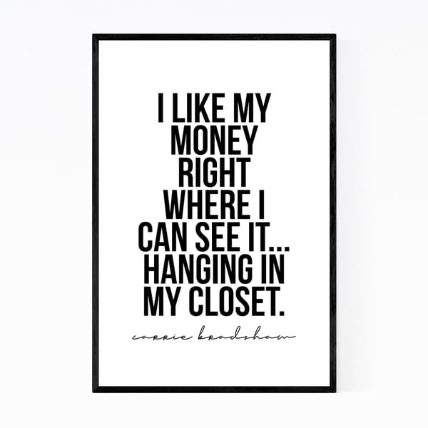 Noir Gallery Sex and the City Quote Typography Framed Art Print