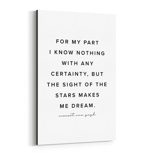 Noir Gallery Van Gogh Quote Typography Canvas Wall Art Print
