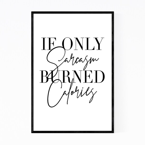 Noir Gallery Humor Minimal Typography Framed Art Print