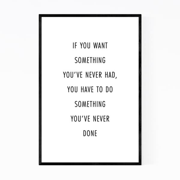 Noir Gallery Motivational Minimal Typography Framed Art Print