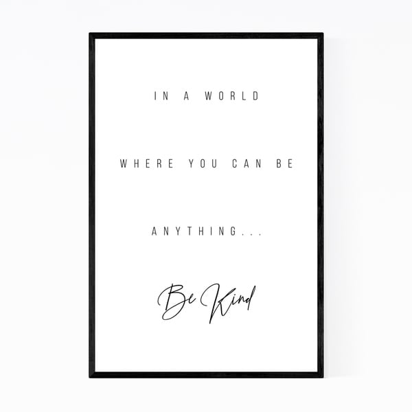 Noir Gallery Motivational Minimal Typography Framed Art Print