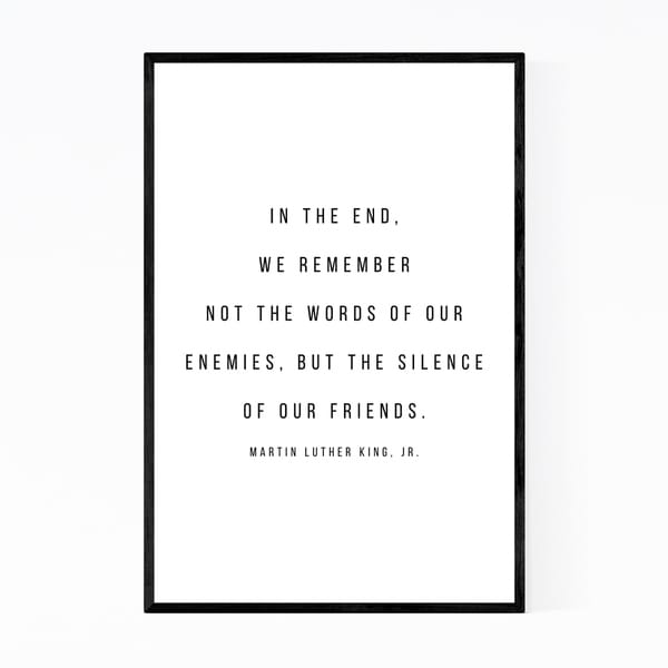 Noir Gallery Martin Luther King Quote Typography Framed Art Print
