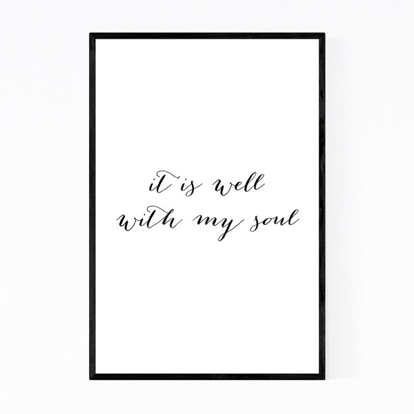 Noir Gallery Christianity Minimal Typography Framed Art Print