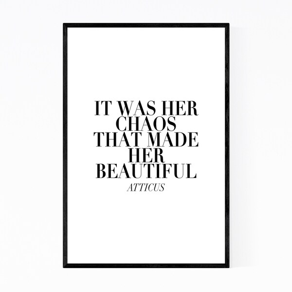 Noir Gallery Atticus Quote Typography Framed Art Print