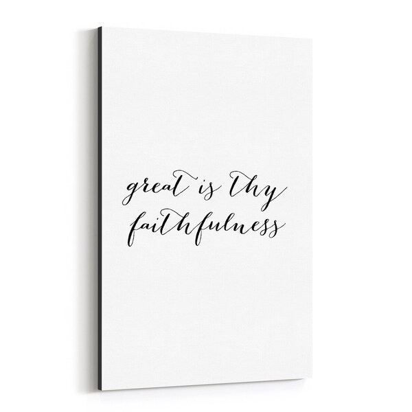 Noir Gallery Christianity Minimal Typography Canvas Wall Art Print