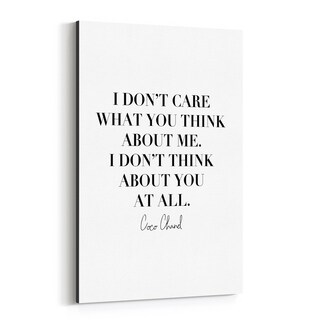 Noir Gallery Coco Chanel Quote Typography Canvas Wall Art Noir Gallery Coco Chanel Quote