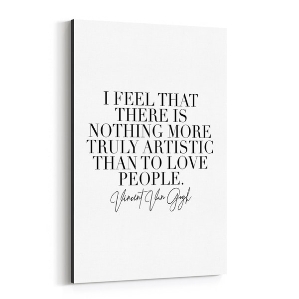 Noir Gallery Van Gogh Quote Typography Canvas Wall Art Print