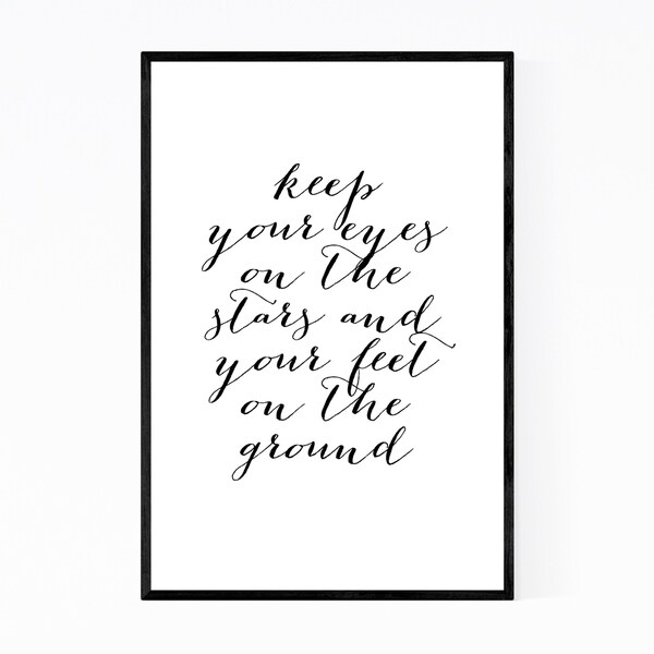 Noir Gallery Motivational Minimal Typography Framed Art Print