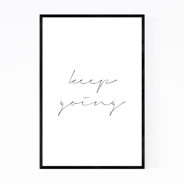 Noir Gallery Motivational Minimal Typography Framed Art Print