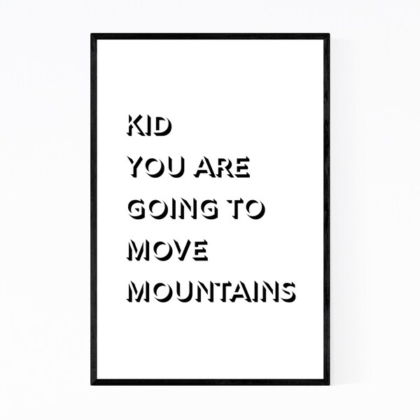 Noir Gallery Motivational Minimal Typography Framed Art Print