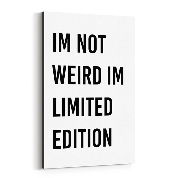 Noir Gallery Humor Minimal Typography Canvas Wall Art Print