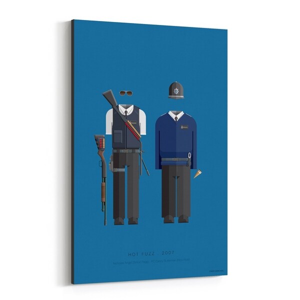 Noir Gallery Hot Fuzz Movie TV Illustration Canvas Wall Art Print