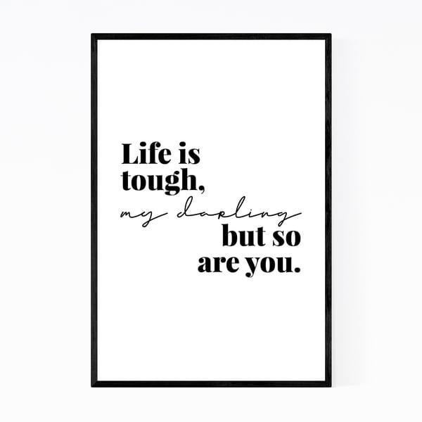Noir Gallery Motivational Minimal Typography Framed Art Print