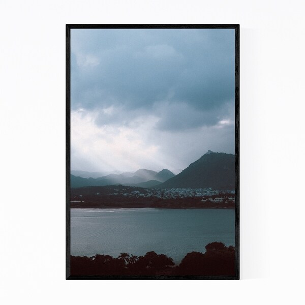 Noir Gallery Udaipur India Mountains Photo Framed Art Print