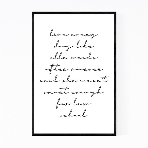 Noir Gallery Motivational Minimal Typography Framed Art Print