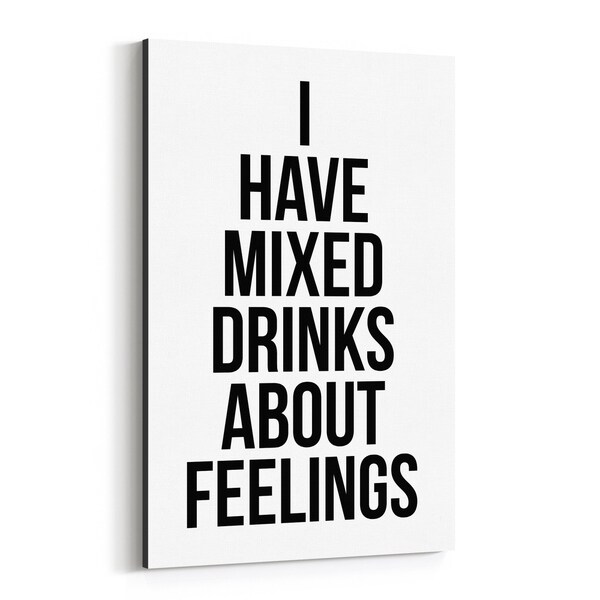 Noir Gallery Humor Minimal Typography Canvas Wall Art Print