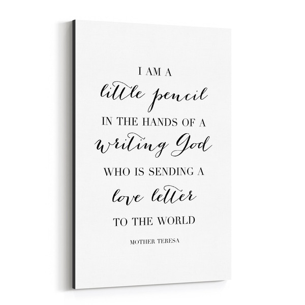 Noir Gallery Mother Teresa Quote Typography Canvas Wall Art Print