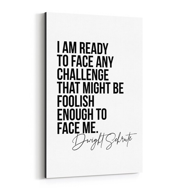 Noir Gallery The Office TV Humor Quote Typography Canvas Wall Art Print