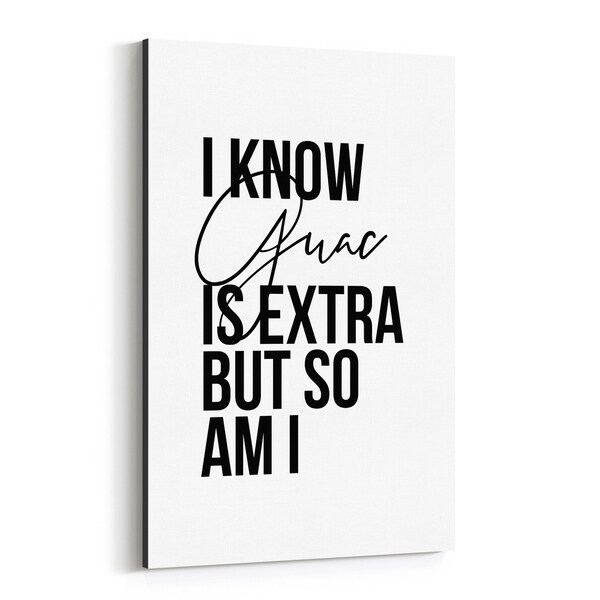 Noir Gallery Kitchen Humor Minimal Typography Canvas Wall Art Print