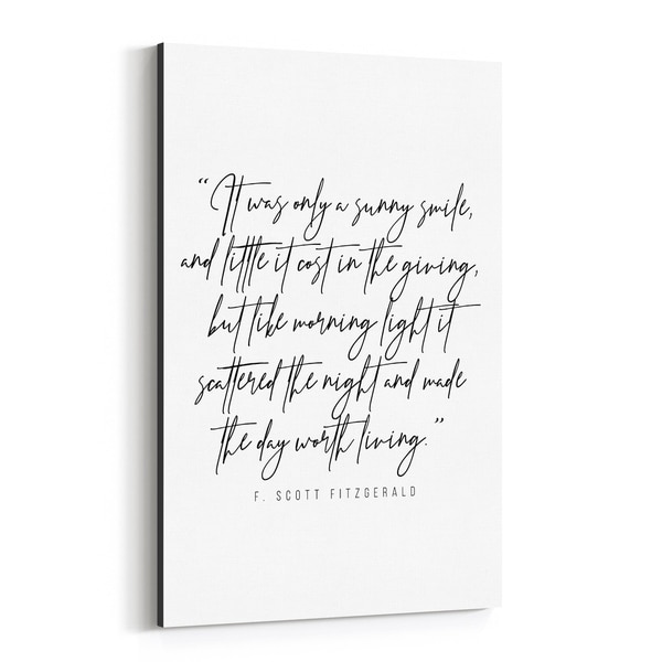Noir Gallery F. Scott Fitzgerald Quote Typography Canvas Wall Art Print