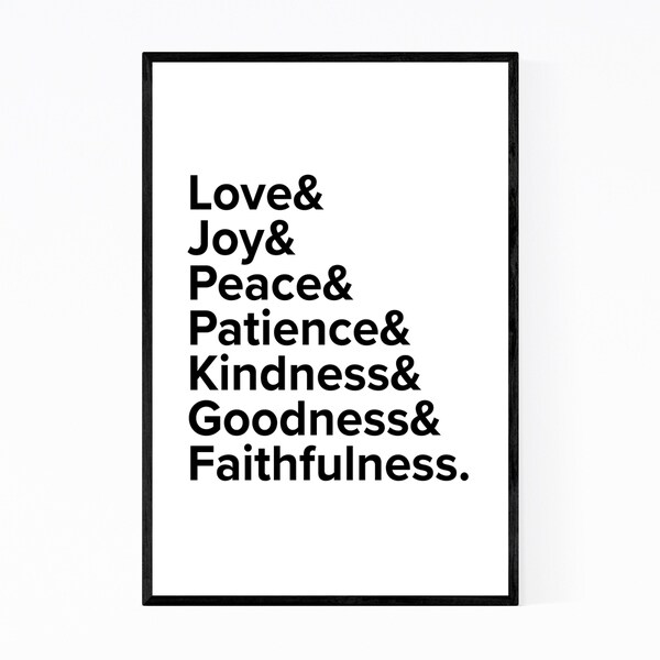 Noir Gallery Christian Religion Typography Framed Art Print