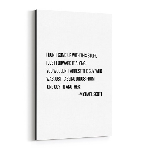 Noir Gallery The Office TV Humor Quote Typography Canvas Wall Art Print