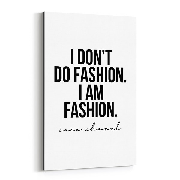 Noir Gallery Coco Chanel Quote Typography Canvas Wall Art Print