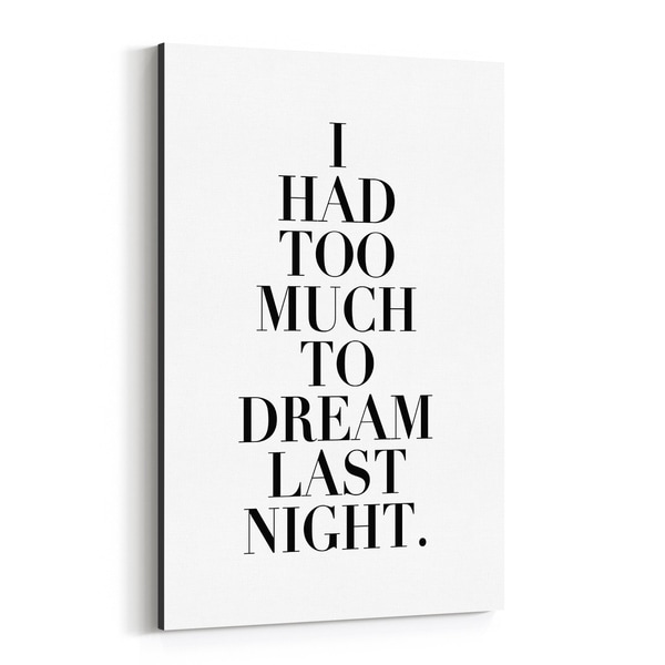 Noir Gallery Alcohol Humor Minimal Typography Canvas Wall Art Print