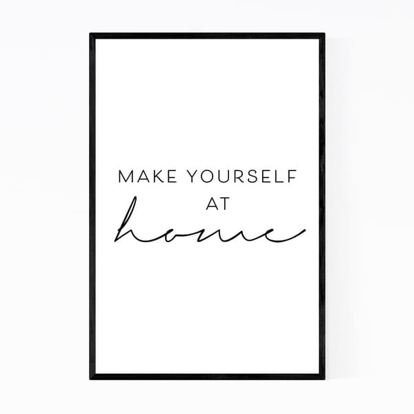 Noir Gallery Motivational Minimal Typography Framed Art Print