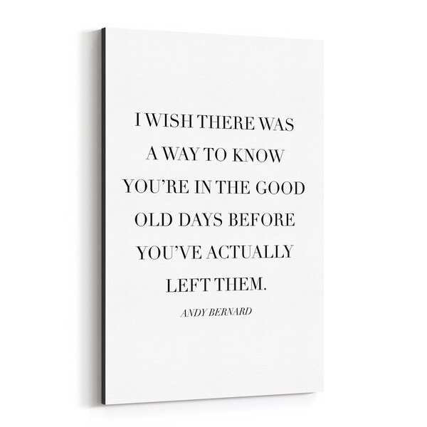 Noir Gallery The Office TV Humor Quote Typography Canvas Wall Art Print