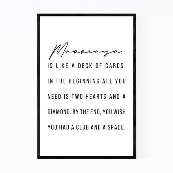 Noir Gallery Humor Minimal Typography Framed Art Print
