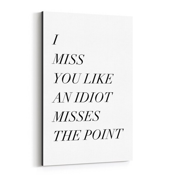 Noir Gallery Humor Minimal Typography Canvas Wall Art Print