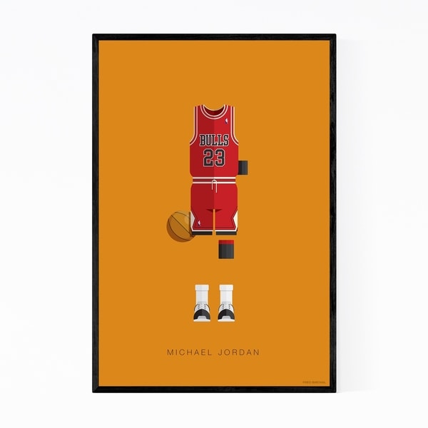 Noir Gallery Sports Michael Jordan Basketball Framed Art Print