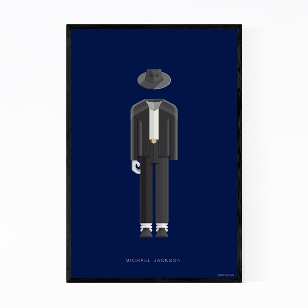 Noir Gallery Michael Jackson Music Illustration Framed Art Print
