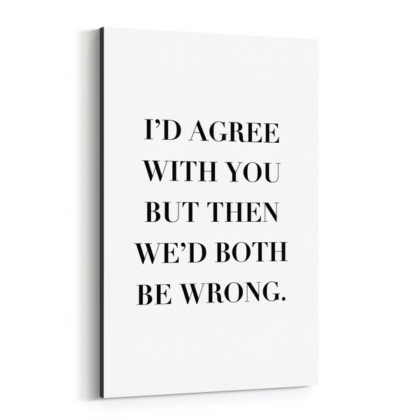 Noir Gallery Humor Minimal Typography Canvas Wall Art Print