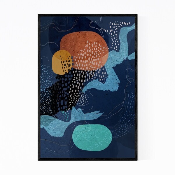 Noir Gallery Abstract Nature Waterfall Painting Framed Art Print