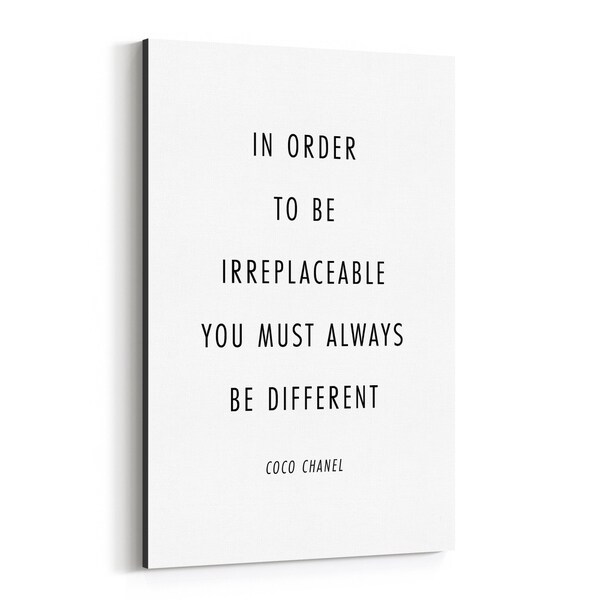 Noir Gallery Coco Chanel Quote Typography Canvas Wall Art Print