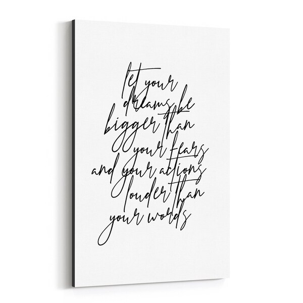 Noir Gallery Motivational Minimal Typography Canvas Wall Art Print