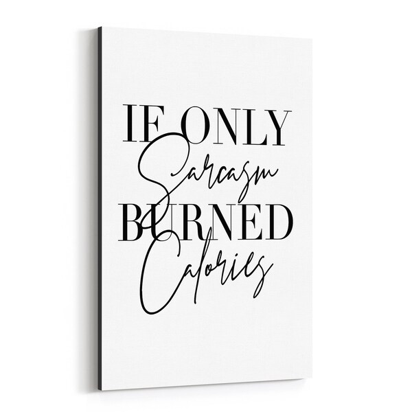 Noir Gallery Humor Minimal Typography Canvas Wall Art Print
