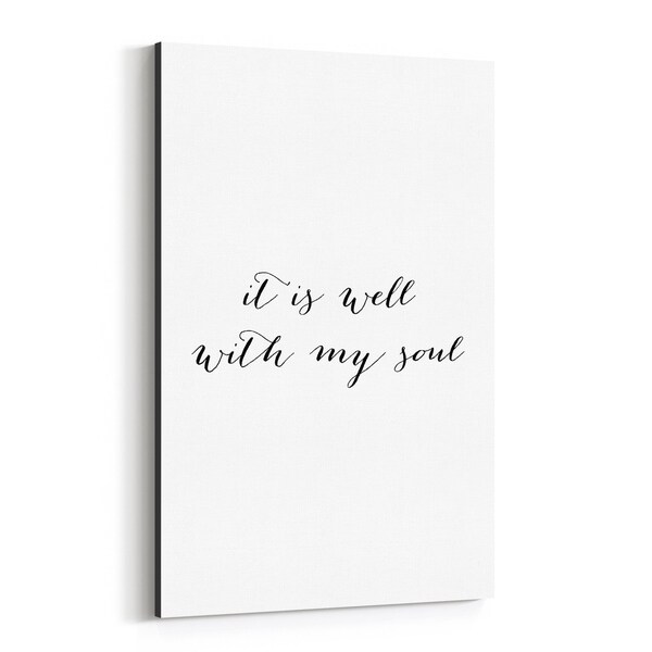 Noir Gallery Christianity Minimal Typography Canvas Wall Art Print