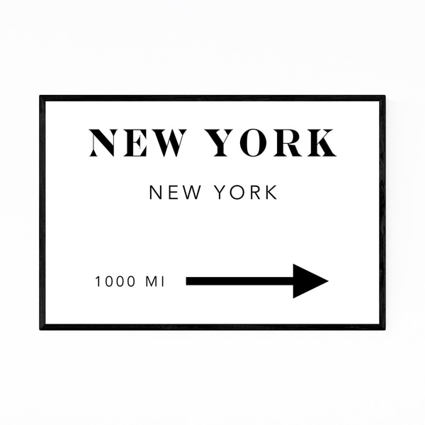 Noir Gallery New York New York City Typography Framed Art Print