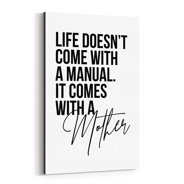 Noir Gallery Motivational Minimal Typography Canvas Wall Art Print